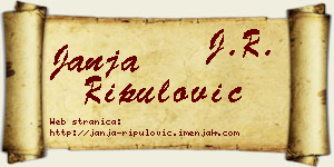 Janja Ripulović vizit kartica